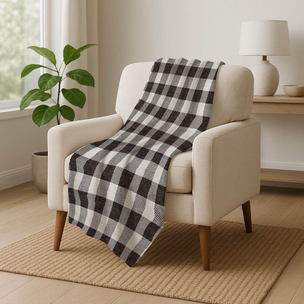 Premium Machine Washable ASB923 Black 50 in. x 70 in. Sherpa Throw Blanket