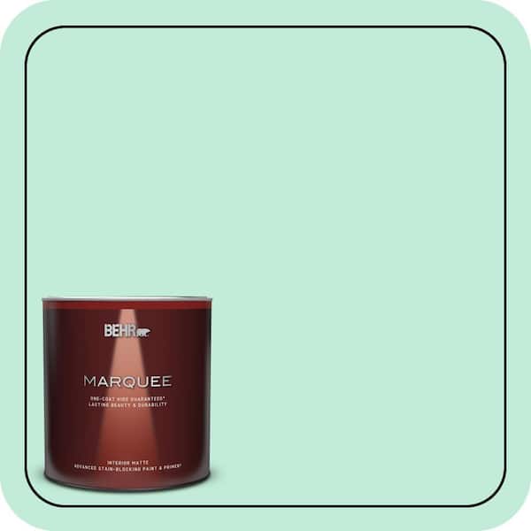 BEHR MARQUEE 1 qt. #470A-2 Seafoam Pearl Matte Interior Paint & Primer