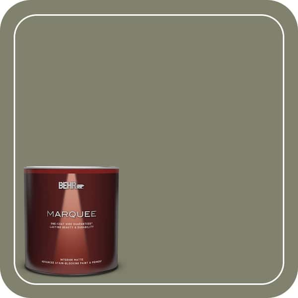 BEHR MARQUEE 1 qt. #PPU10-18 Lizard Green Matte Interior Paint & Primer