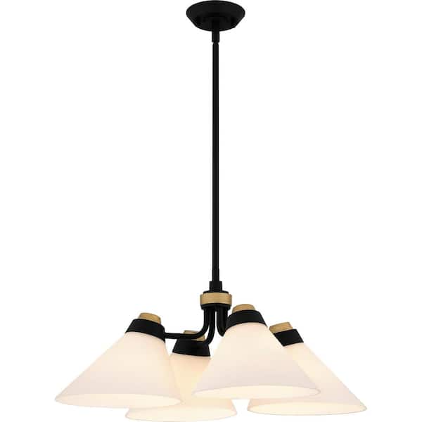 Quoizel Graft 4-Light Matte Black Pendant Light