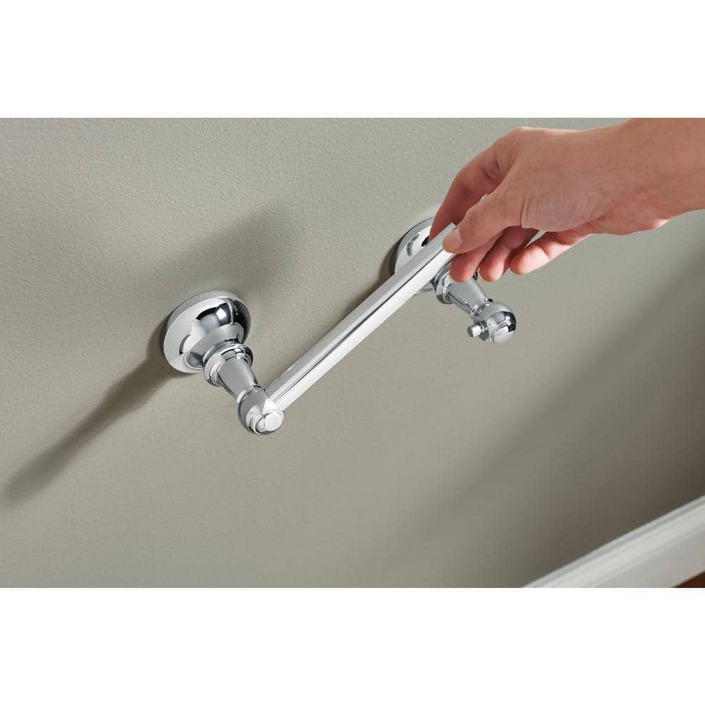 Vale Distressed Bronze Double Post Pivoting Toilet Paper Holder