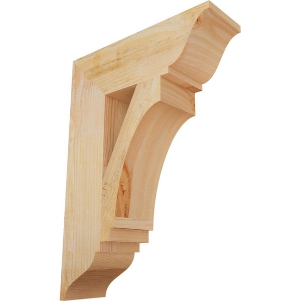 Ekena Millwork 6 in. x 28 in. x 20 in. Douglas Fir Imperial Traditional Rough Sawn Bracket