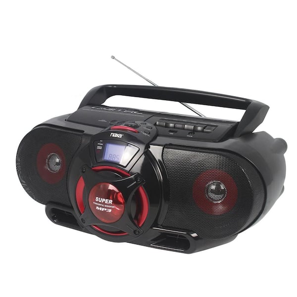 Naxa Bluetooth MP3/CD Player with Built-In Input and PLL AM/FM Stereo Radio/Cassette Player/Recorder - The Home Depot