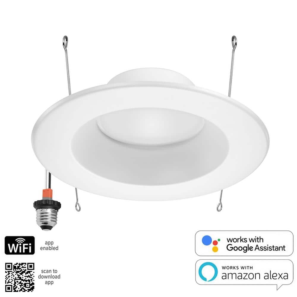 Luvoni 6-Inch White LED Smart Downlight with WiFi