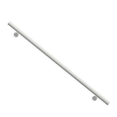 Prova White Aluminum 79 in. Long Handrail Kit