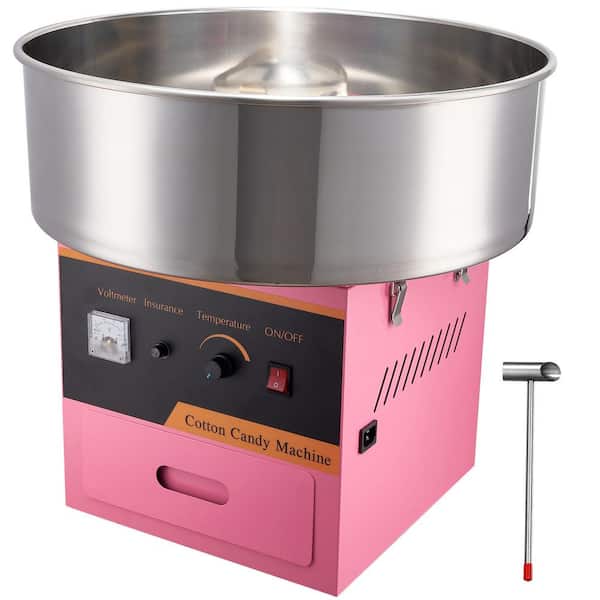 Electric Cotton Candy Machine,1000 Watt Candy Floss Maker,Commercial Cotton Candy Machine with Stainless Steel Bowl,Pink