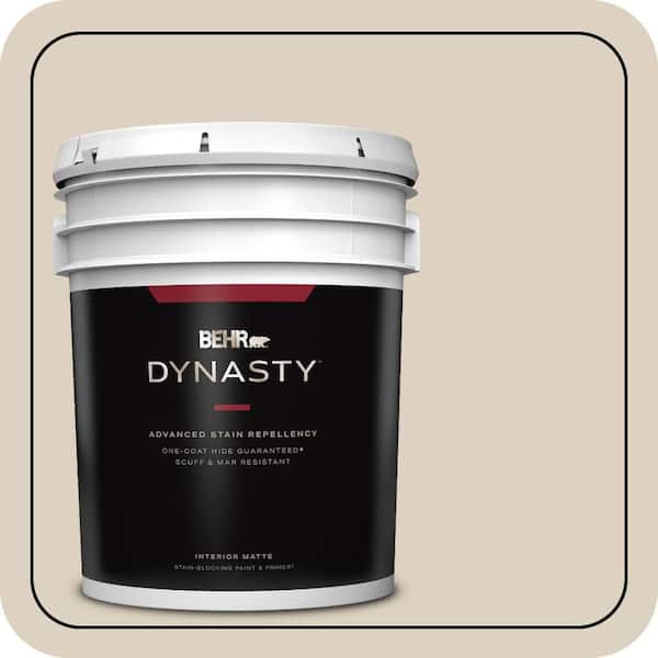 BEHR DYNASTY 5 gal. #PPU7-10 Roman Plaster One-Coat Hide Matte Interior Stain-Blocking Paint & Primer