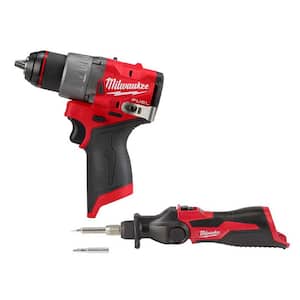M12 FUEL 12V Lithium-Ion Brushless Cordless 1/2 in. Drill Driver with M12 12V Lithium-Ion Cordless Soldering Iron