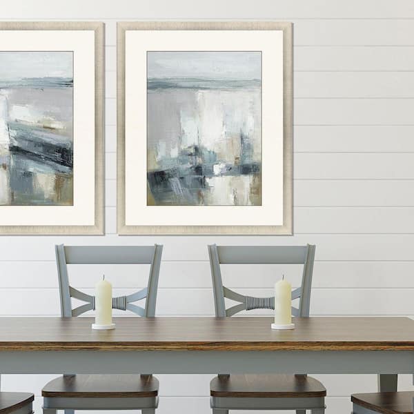 Echoes of the Sea by Bell 1 Piece Framed Giclee Abstract Art Print 39 in. x 32 in.