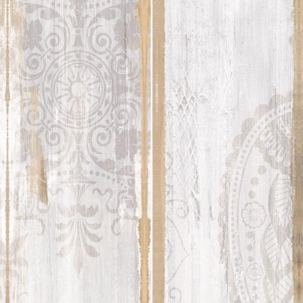 Accent Taiga 1/4 in. x 1/2 ft. x 4 ft. Distressed White Resin Decorative Wall Paneling (18-Pack)