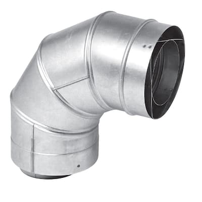 3 in. x 5 in. 90-Degree Elbow Stainless Steel Concentric Venting for Mid Efficiency Tankless Gas Water Heaters