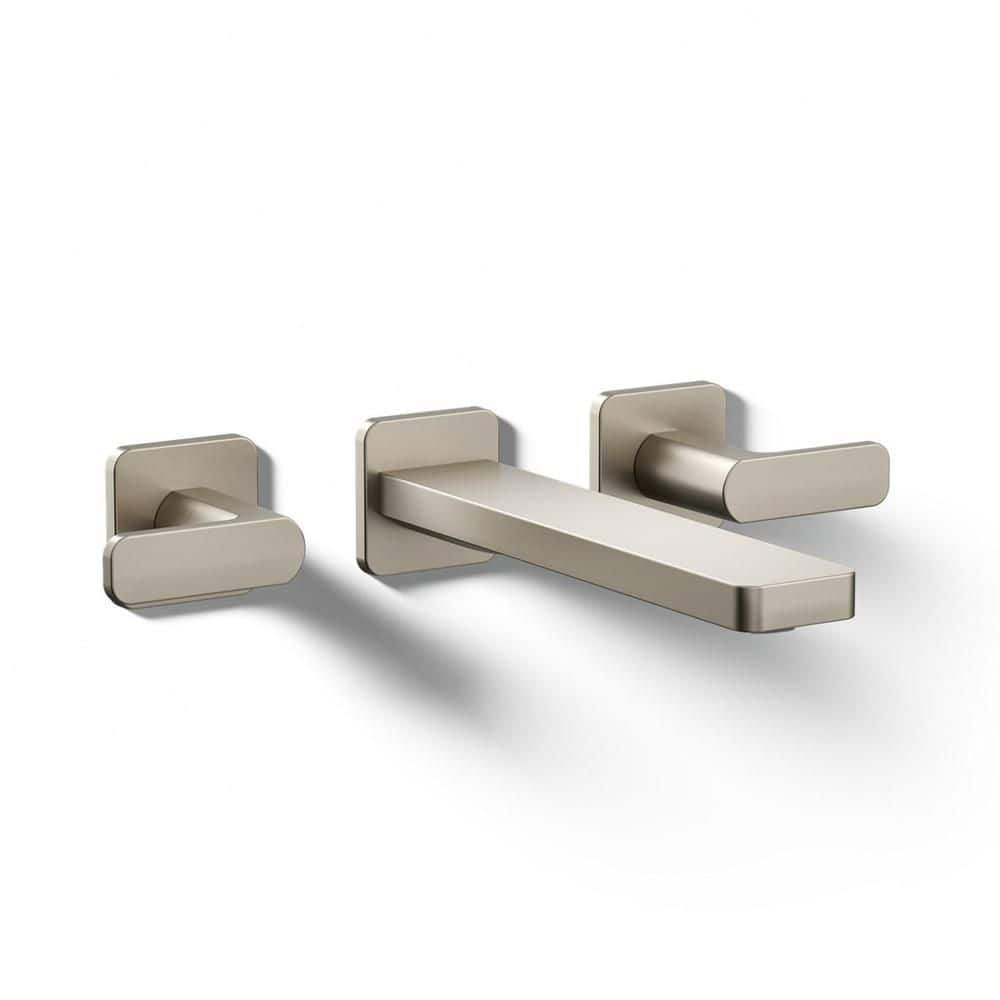 Parallel 2 Handle Wall Mounted Faucet with Drain in Vibrant Brushed Nickel price history on PriceWatchPro