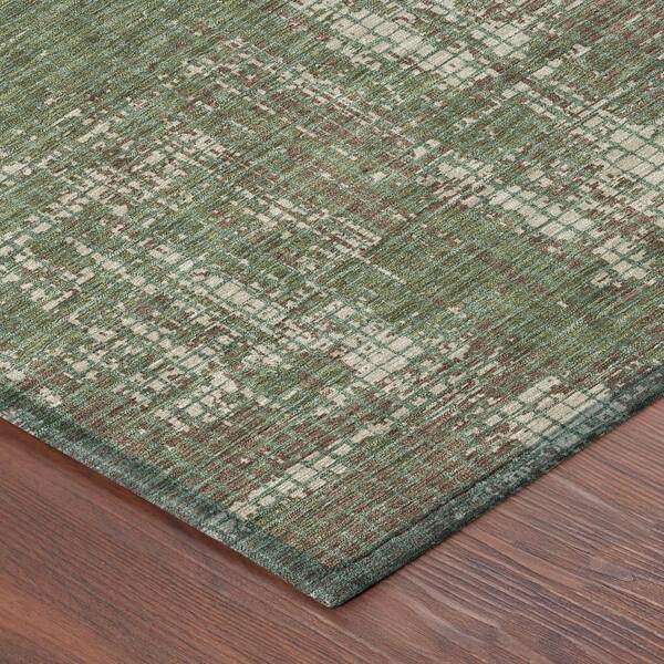Chantille Machine Washable Indoor/Outdoor Abstract ACN2856 Olive 10 ft. x 14 ft. Area Rug