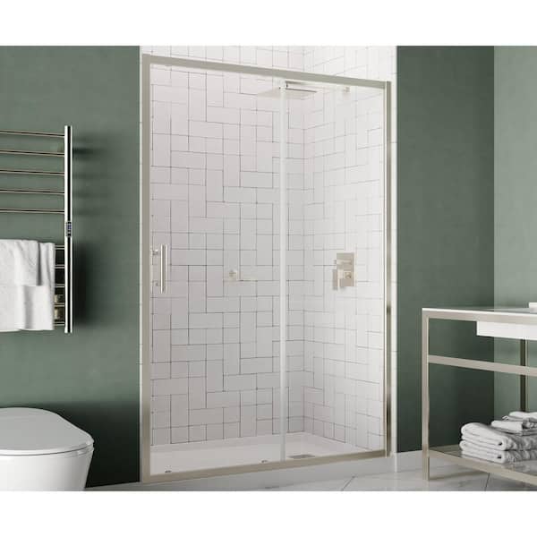 ANZZI Leon Series 60 in. x 76 in. H Sliding Frameless Shower