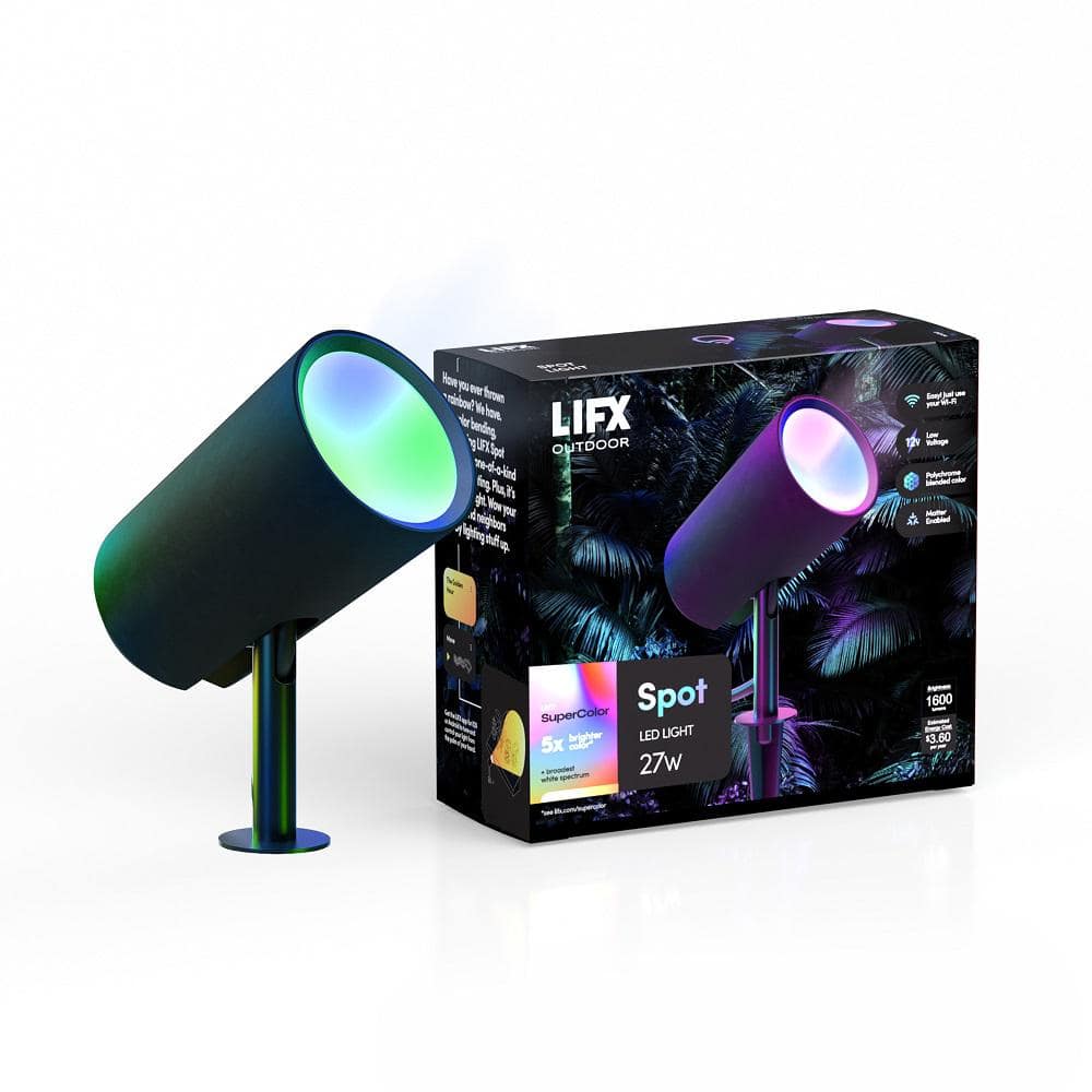LIFX Low Voltage 1600 Lumens Black RGB Integrated LED Smart Wi-Fi
