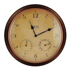 3-in-1 Outdoor Clock with Thermometer and Hygrometer