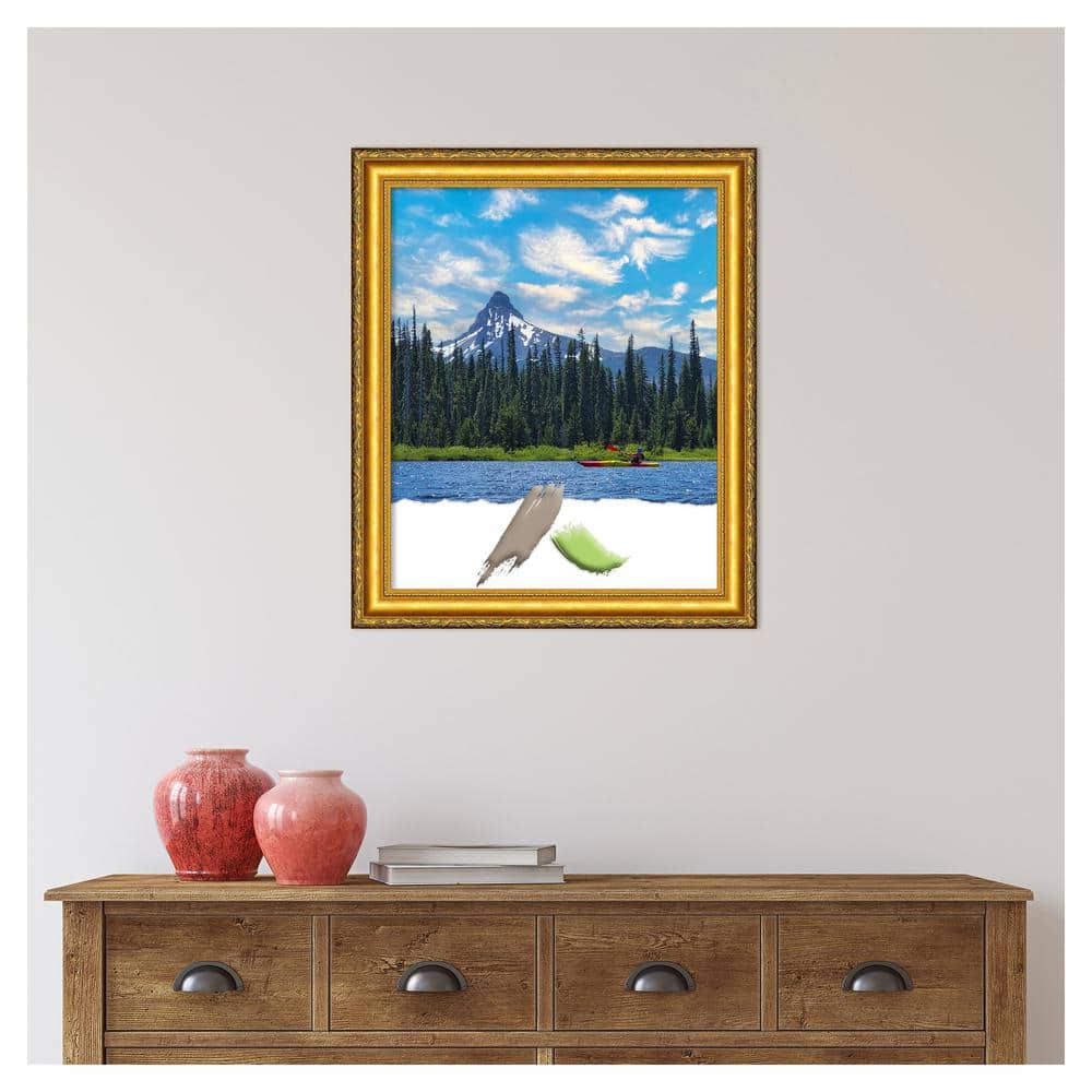 Colonial Embossed Gold Pine Wood Wall Picture Frame