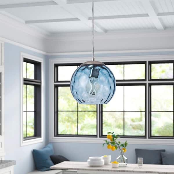 aiwen 40-Watt 1-Light Contemporary Shaded Nickel Pendant Light