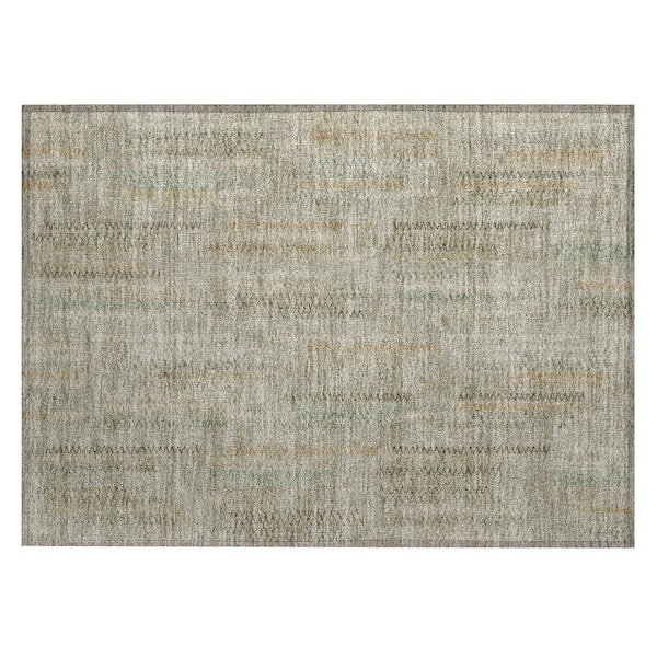 Chantille Machine Washable Indoor/Outdoor Abstract ACN2887 Khaki 3 ft. x 4 ft. Area Rug