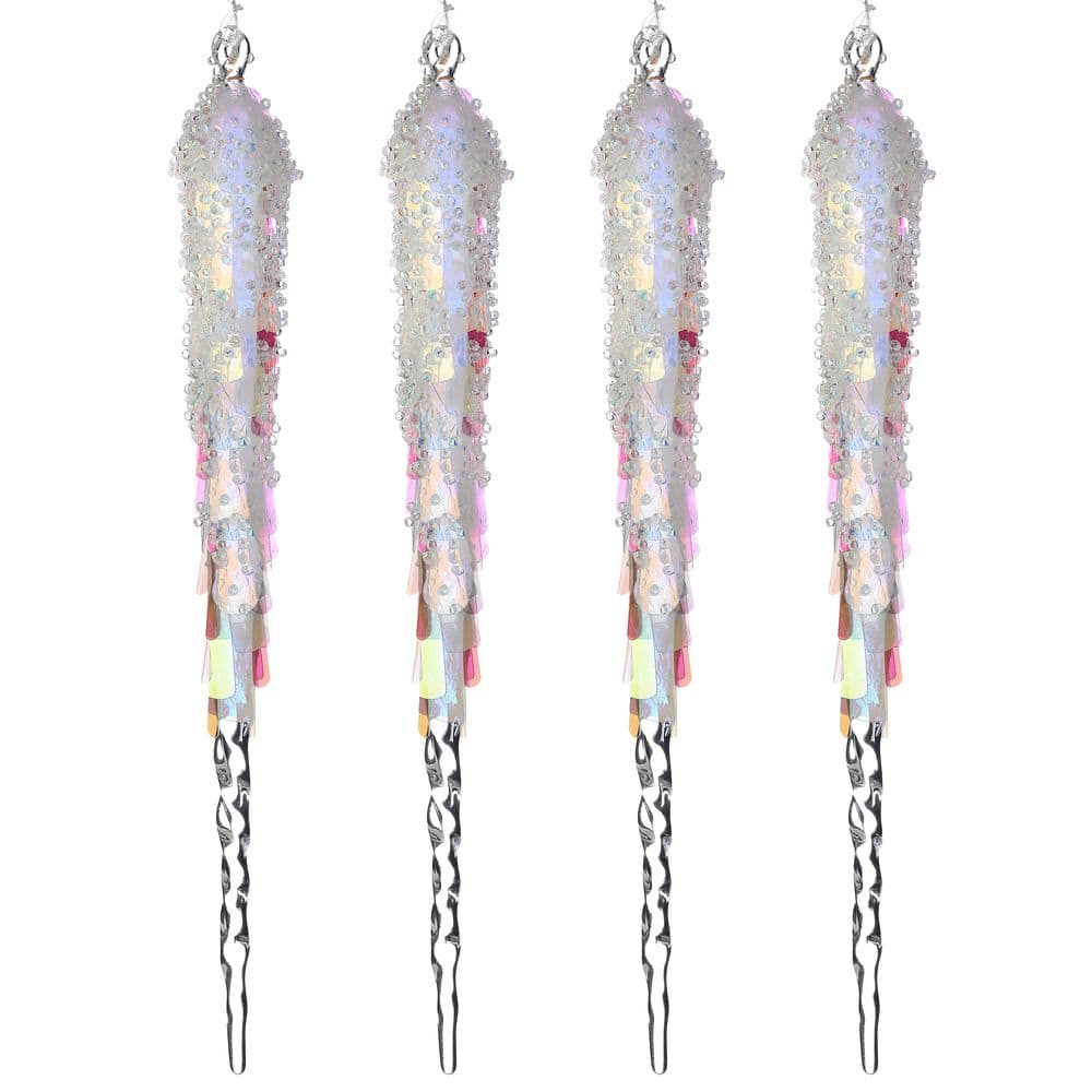 11 in. Iridescent Icicle Ornament (Set of 4) price history on PriceWatchPro