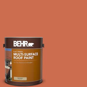 1 gal. #M180-6 Tiki Torch Flat Multi-Surface Exterior Roof Paint