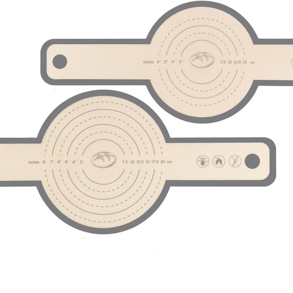 2-Pack Silicone Gray Non-Stick Reusable Bread Sling with Long Handles for Dutch Oven Baking and Easy Transfer