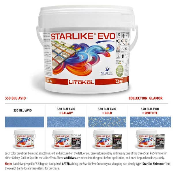 Glamour Collection 330 Blu Avio Starlike EVO Epoxy Grout