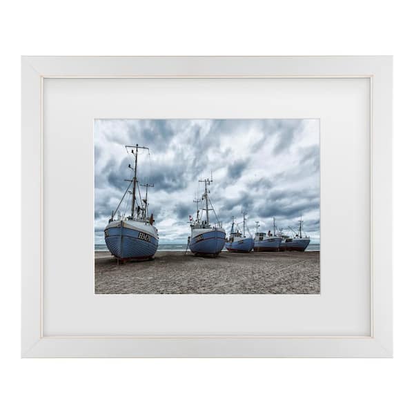 Trademark Fine Art Leif Londal West Coast Fishing Boats Matted Framed Photography Wall Art 18 in. x 22 in.