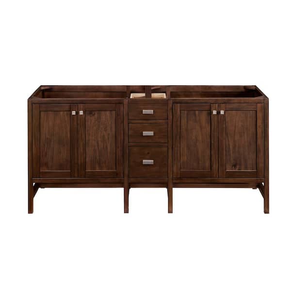 James Martin Vanities Addison 71.9 in. W x 23.4 in. D x 34.5 in. H Bath Vanity Without Top in Mid Century Acacia