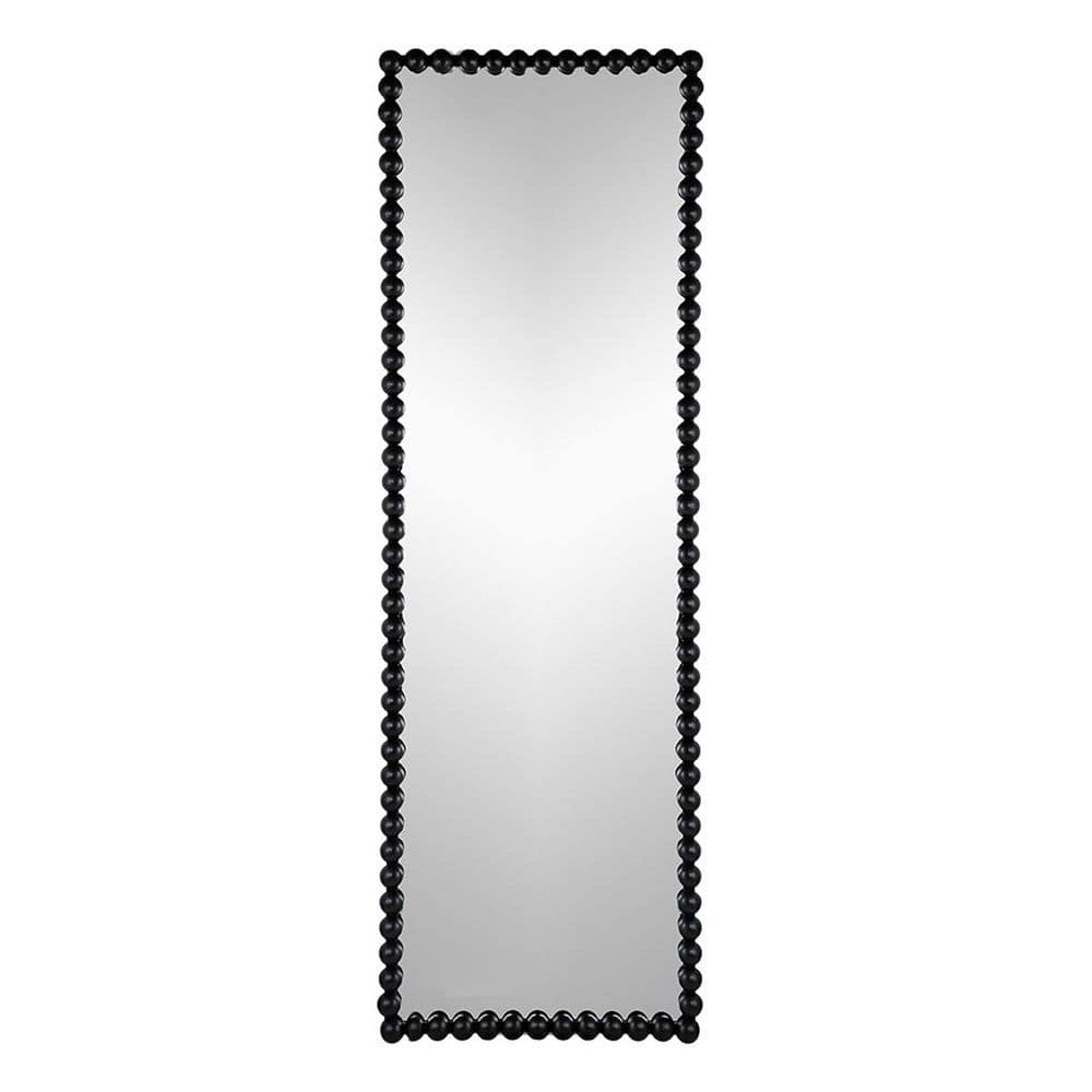 23.00 in. W x 72.00 in. H Rectangular Framed Metal Bead Framed Wall Mount Full Length Mirror in Black price history on PriceWatchPro