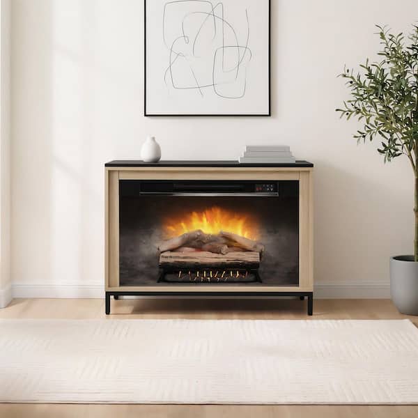 Linon Home Decor Alver 34 in. Freestanding Electric Fireplace TV