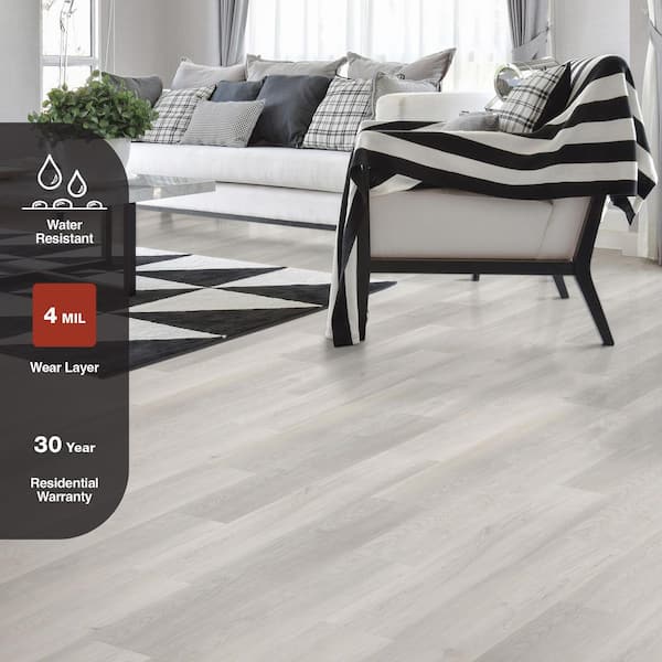 Sandpiper Oak 4 MIL x 6 in. W x 36 in. L Grip Strip Water Resistant Luxury Vinyl Plank Flooring (24 sqft/case)