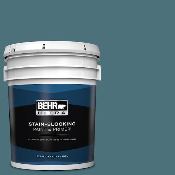 BEHR ULTRA 5 Gal. #S450-6A River Rapids Satin Enamel Exterior Paint and Primer