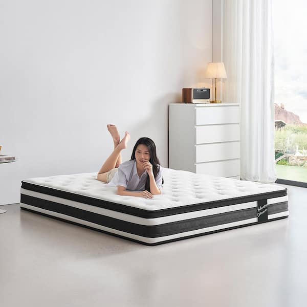 Full Size Medium Firm 12 in. OEKO-TEX Hybrid Mattress, Cool Cover, Pocket Springs and Memory Foam, Pressure Relief