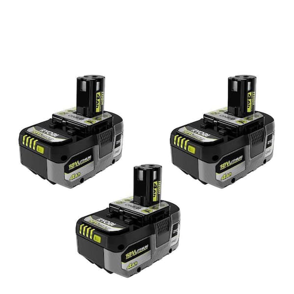 ONE+ 18V 4.0 Ah Lithium-Ion HIGH PERFORMANCE Battery (3-Pack)