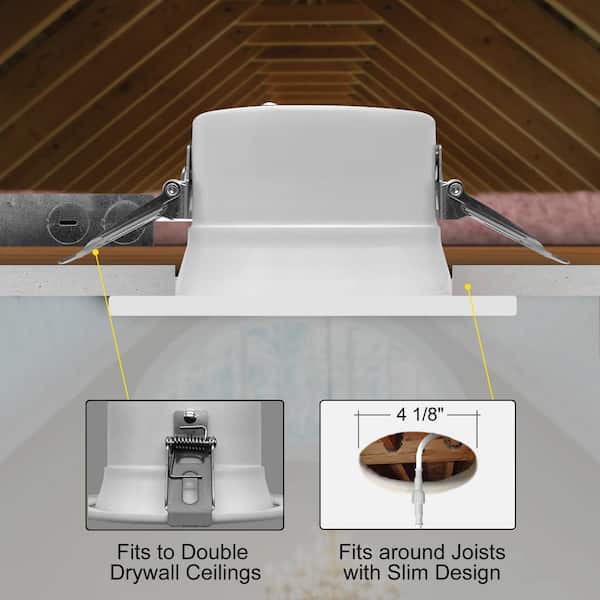 6 in. LED Downlight with J Box 15-Watt