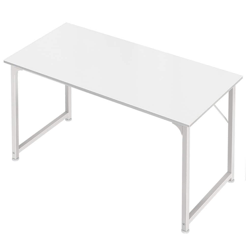 47 in. W White Modern Design Metal Computer Desk