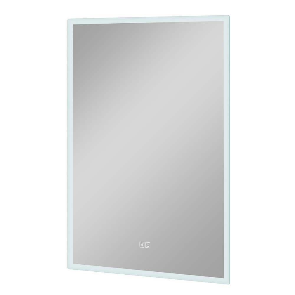 28 in. W x 36 in. H Rectangular Frameless Wall Mount LED Bathroom Vanity Mi