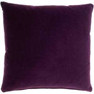 Life Styles Purple 20 in. x 20 in. Solid Color Throw Pillow