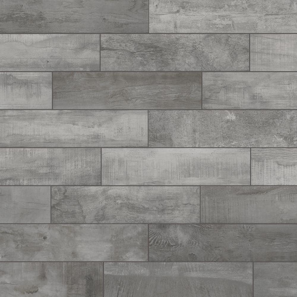 Wind River Grey 6 in. x 24 in. Porcelain Floor and Wall Tile Sample (0.93 sq. ft./Piece) price history on PriceWatchPro