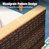 PHI VILLA 8-Piece Brown Rattan Patio Sectional Set