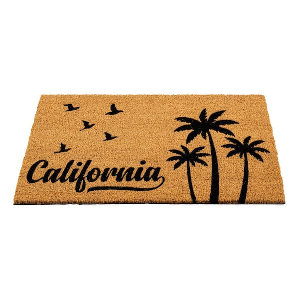 California Palm Multicolor 18 in. x 30 in. Coir Indoor Outdoor Door Mat