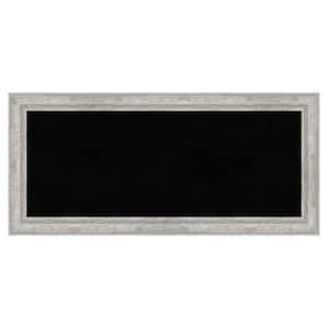 Angled Silver Wood Framed Black Corkboard 33 in. x 15 in. Bulletin Board Memo Board