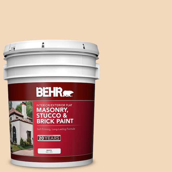 5 gal. #M250-2 Golden Pastel Flat Interior/Exterior Masonry, Stucco and Brick Paint
