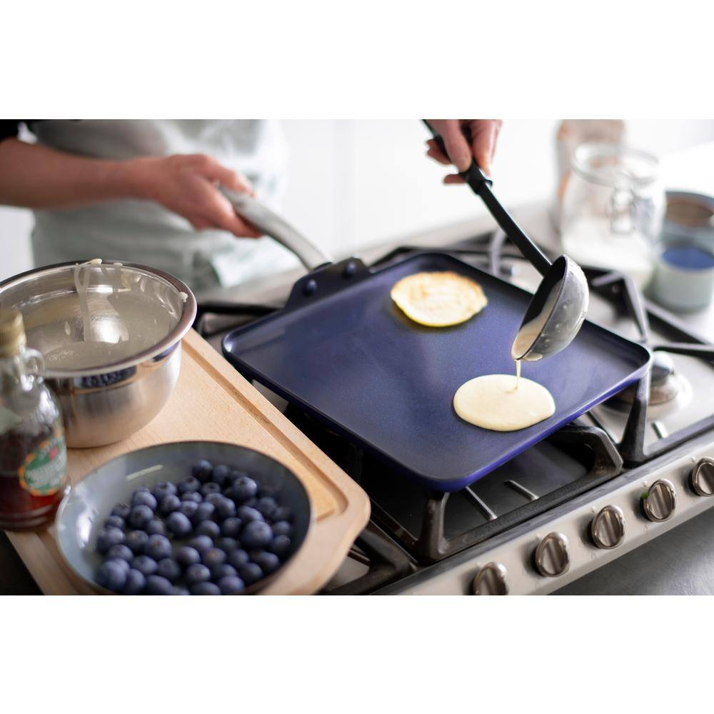 Blue Diamond 11'' Square Ceramic Nonstick Griddle with Stainless Steel Handle