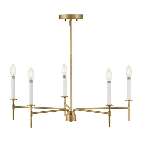 Hux 5-Light Lacquered Brass Island Chandelier
