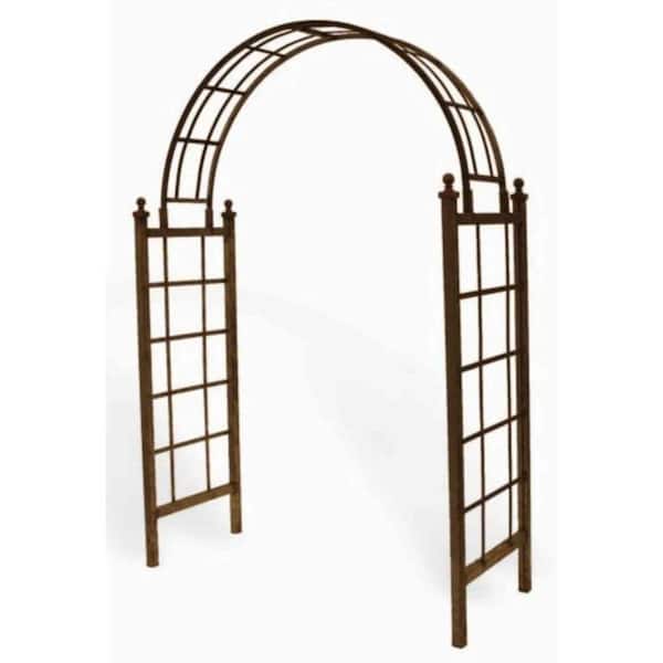 Deer Park Lattice 85 in. H x 50 in. W x 23 in. D Arch with Spikes AR114 - The Home Depot