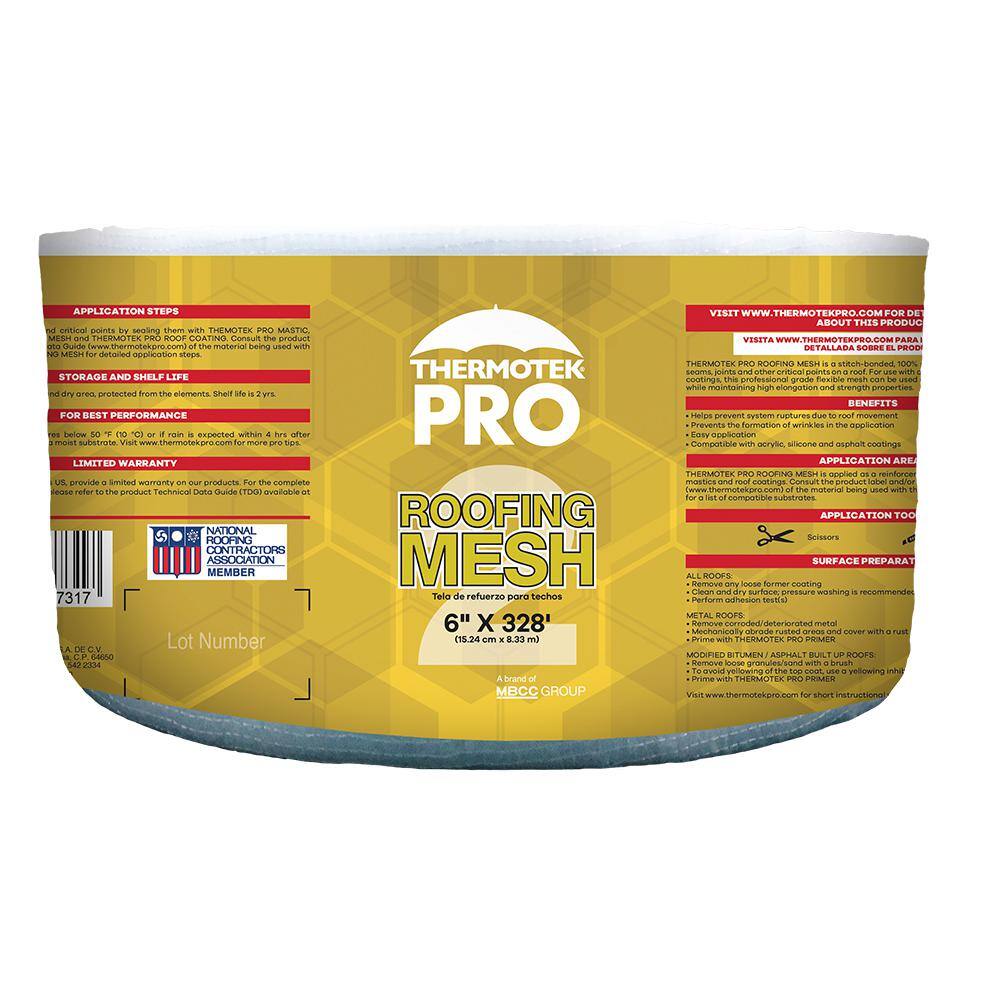 THERMOTEK PRO 6 in. x 328 ft. Roofing Fabric Mesh 45229660 The Home Depot