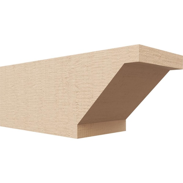 Ekena Millwork 6-in. x 6-in. x 16-in. Burlington Woodgrain, Primed Tan Timberthane Polyurethane Rafter Tail Brace