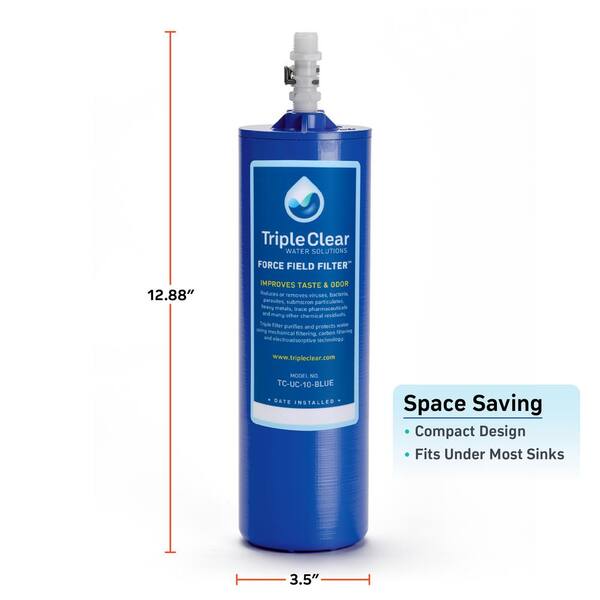 Force Field - Under the Sink 10 in. Replacement Point of Use Water Filtration Capsule with Carbon Force Field - Under the Sink 10 in. Replacement Point of Use Water Filtration Capsule with Carbon